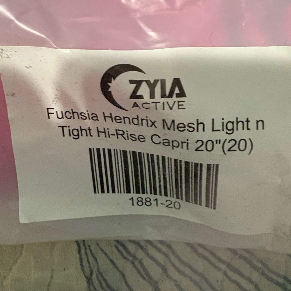 NWT Zyia Fuchsia Hendrix Mesh Light n Tight Hi-rise Leggings - Picture 4 of 4